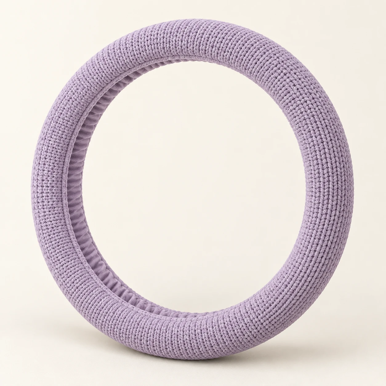 Lilac Knit steering wheel cover in Misty lilac