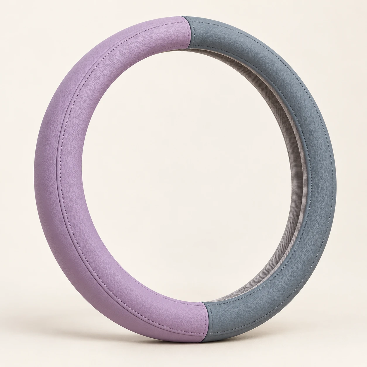 Lilac & Mist Duo steering wheel cover in Lilac / blue gray