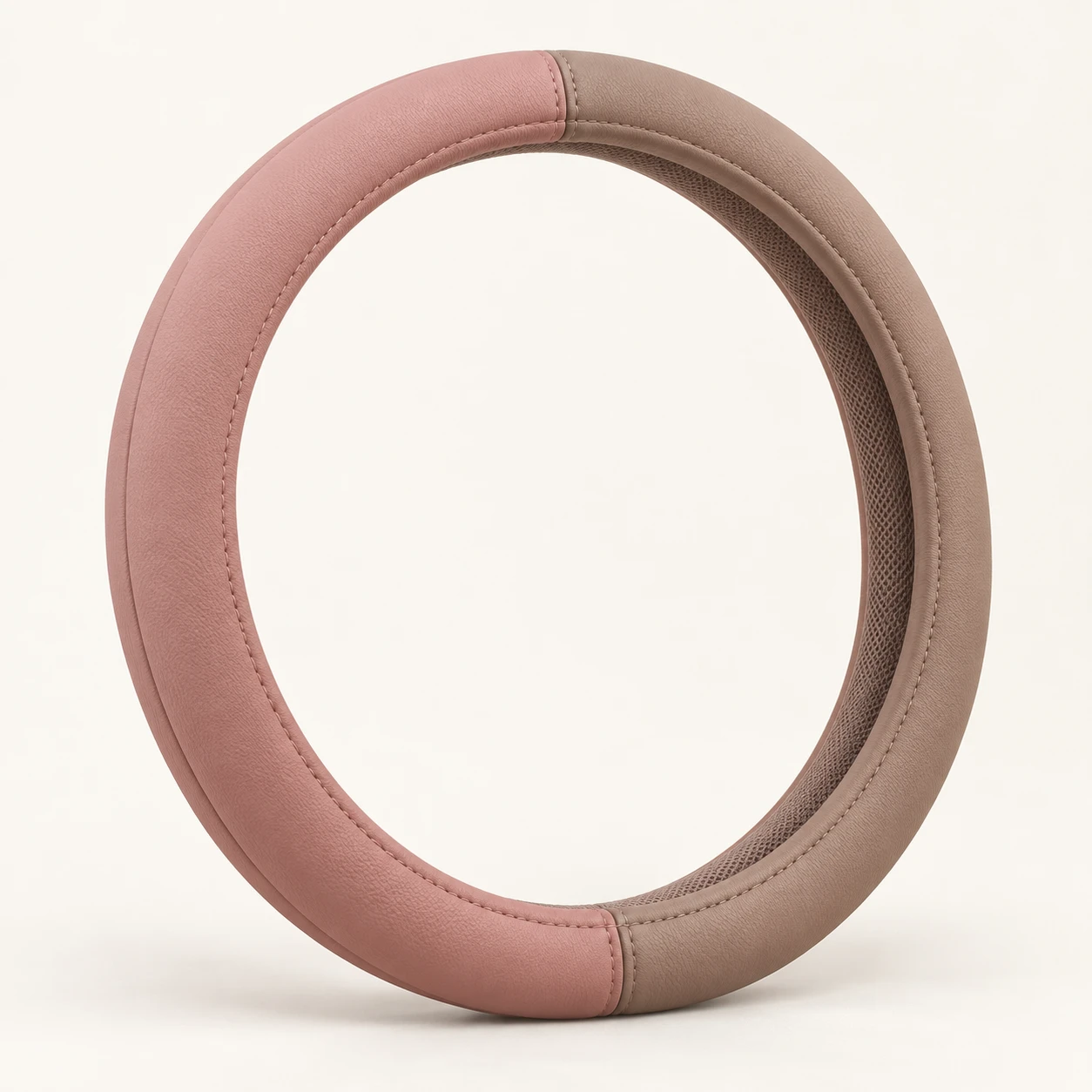 Rose & Clay Duo steering wheel cover in Dusty rose / muted clay