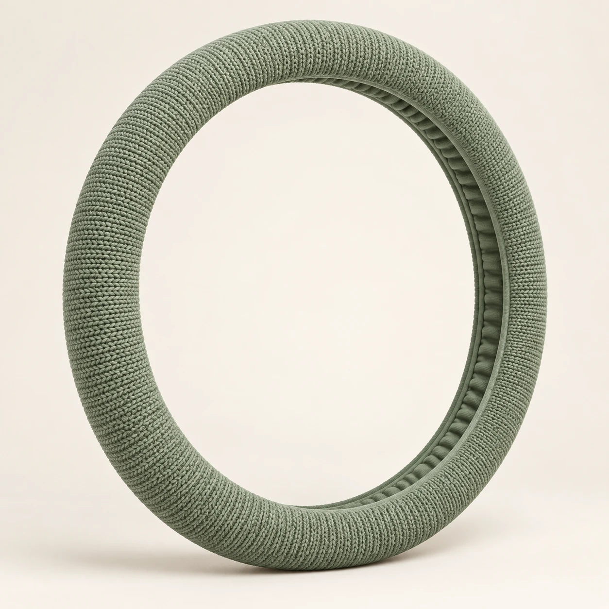 Sage Knit texture and circular silhouette